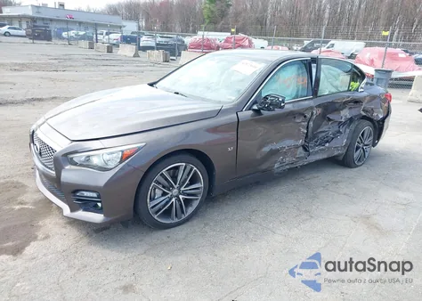 2014 Infiniti Q50 Sport z USA, uszkodzony, nr VIN JN1BV7AR0EM687810